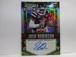 2015 Panini Prizm Collegiate Draft Picks Camo /199 Josh Robinson Rookie Auto RC