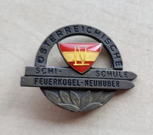 Broche vintage Feuerkogel Austria esquí escuela broche insignia escuela - Imagen 1 de 2