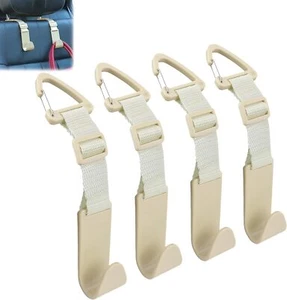Headrest Hooks Car 4 Pack Vehicle Seat Back Organizer Storage Hanger Holder Bags - Picture 1 of 6