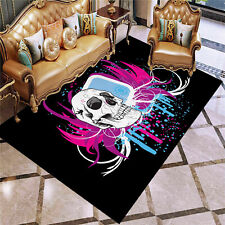 Alfombra de piso grande alfombra alfombra personalizada para sala de estar calavera de graffiti