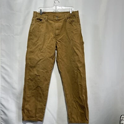 Pantalones de mezclilla Dickies Carpenter para hombre 36x32 calce relajado pierna recta algodón pato marrón Foto 1 de 4