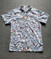 Tommy Hilfiger M Regular Fit Mens Short Sleeve White Floral Shirt
