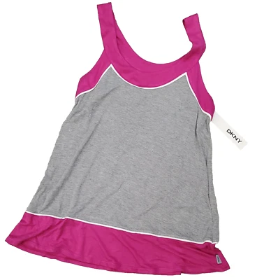 Camiseta sin mangas DKNY para mujer Westside Starlet ropa de dormir pequeña gris/blanca/rosa pequeña $44 Foto 1 de 4