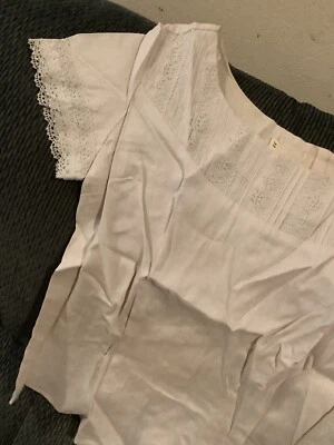 Roupa íntima feminina francesa vitoriana algodão básica tamanho 32 década de 1920 - Imagem 1 de 4