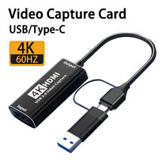 HD 1080P 4K HDMI To USB 3.0/Type C Video Capture Card Game Record Live Streaming
