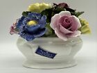 Aynsley England Hand Modelled Floral Bouquet Arrangement Vase Fine Bone China