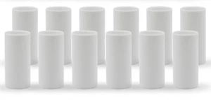 2 Inch White Plastic Candle Cover Sleeves, Chandelier Socket Sleeves Lot of 12 - Picture 1 of 7
