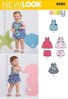 wird aussortiert: englisches Schnittmuster NewLook 6385 Babykombi A NB-L (DE 50- - Bild 1 von 3