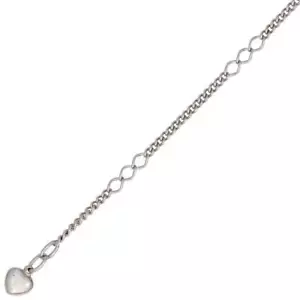 Cadena para el pie cadena para el pie joyería para el pie corazón 925 plata real mujer 27 cm, cadena de plata - Imagen 1 de 4