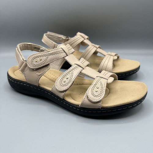 Clarks sandali donna con cinturino in pelle sabbia taglia 11 M