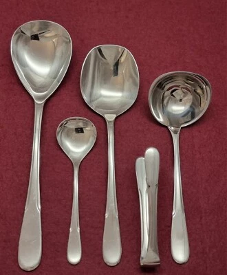 WMF Bamberg Cromargan Vorleger 5 teiliges Servierbesteck u.a Gemüselöffel  - Bild 1 von 4