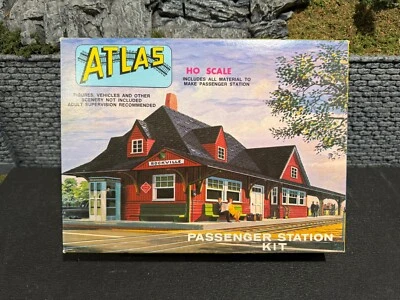 Atlas #706 HO Scale Passenger Station Model Structure Kit. Made In USA! New. - Image 1 of 4