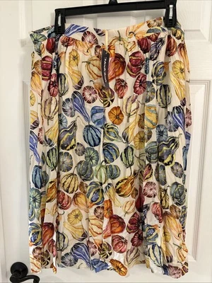 ModCloth Gourds Pumpkin Pumpkins Fall Thanksgiving MIDI Skirt Size 2X NWT - Image 1 of 4