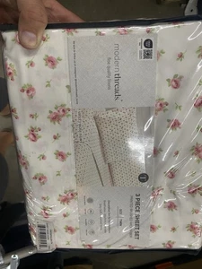 Modern Threads Soft Microfiber Rose Printed Sheets - Luxurious Twin, Ivory - Picture 1 of 4