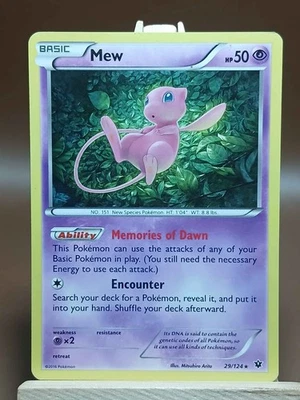 HP/DMG Pokemon Mew 29/124 XY Fates Collide Holo Rare - Image 1 of 4