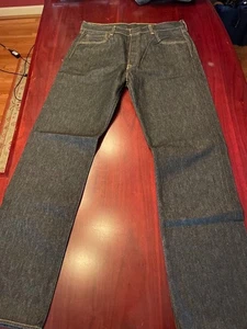 Levi’s 501 Men’s Jeans 36x36 Shrink-to-Fit Raw Denim Button Fly Original Fit - Picture 1 of 8
