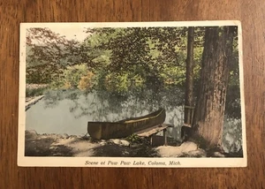 Szene am Paw Paw Lake, Coloma, Mich. Postkarte (WP7) - Bild 1 von 2