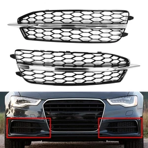 New Front Bumper Lower Grille 4G0807681D 4G0807682D For Audi A6 C7 S LineS6 - Picture 1 of 9
