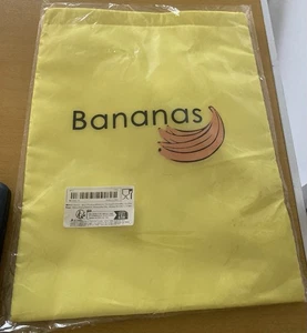 BANANA FRUIT VEGETABLES LINED FRIDGE STORAGE BAG TOP QUALITY DRAWSTRING CLOSE - Picture 1 of 6