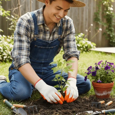 12pairs Non-Slip Safety Working Gloves Work Gloves  Mechanical Repair - Image 1 of 4