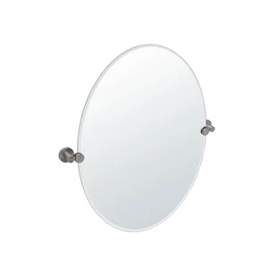 Gatco 4689 Channel 19-1/2" W x 26-1/2" H Oval Frameless Bathroom - Nickel - Picture 1 of 1