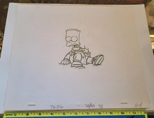 The Simpsons Bart Simpson Original Production Drawing 7606 C-4 UF OPD - Picture 1 of 1