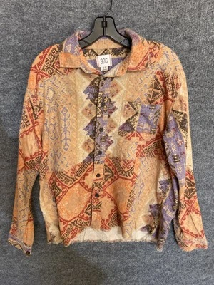 BDG Shirt Mens Small Southwest Aztec Geometric Button Up Long Sleeve - Image 1 of 4