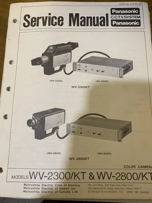 Manual de servicio Panasonic WV-2300 WV-2800KT color CCTV vintage y original nuevo Foto 1 de 4