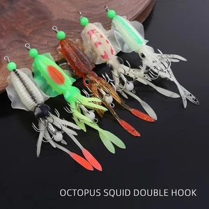 3Pcs Glow Squid Jig Squid Hooks Spider Hook Sea Fishing Lures Tackle 11cm-15.8cm - Picture 1 of 30