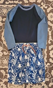 Gap Boys Swim Set Outfit Shirt Rashguard & Swim Trunks Shorts Blue Size XS 4/5 - Picture 1 of 14