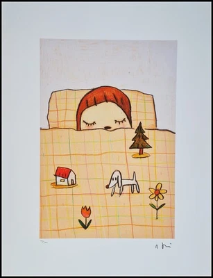 YOSHITOMO NARA * Dream Time *65x50 cm*Lithografie*Kunstdruck*limitiert # 100/300 - Bild 1 von 4