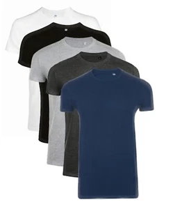 SOLs Mens Imperial Plain Cotton Slim Fit T-Shirt Tee - Picture 1 of 6