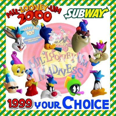 Subway 1999 Looney Tunes MIL-LOONEY-UM брелок MILLENNIUM зажим на ваш выбор - Изображение 1 из 2