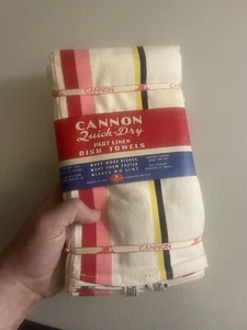 Never Used 40’s 50’s Cannon Quick-Dry 6 Pack Dish Towels NOS NWT A7022 crv - Picture 1 of 7