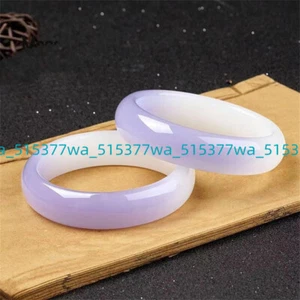 Dijes de pulsera de jade hetiano violeta natural moda brazalete joyería fina 56-64 mm - Imagen 1 de 28