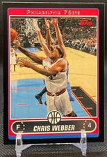 CHRIS WEBBER 2006 Topps Basketball Black Refractor #'D /99 Card no. 173