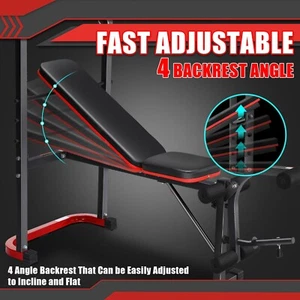 660LBS Adjustable Weight Bench Set w/Leg Developer, Squat Rack Full Body Workout - Picture 1 of 7