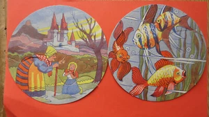 2 PETIT PUZZLE CADEAU PUBLICITAIRE GRUYERE FRANCAIS LYON UNIC ANNEES 60 - Picture 1 of 2