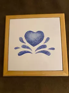 Wood Frame Trivet Blue Hearts (Corelle) by CORNING - Picture 1 of 2