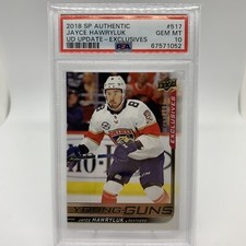 2018 Upper Deck Sp Authentic Jayce Hawryluk YG UD Update Exclusives /100 PSA 10