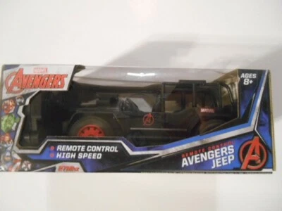 NEW Marvel Avengers Remote Controled High Speed Black Red Avengers Jeep 27Mhz RC - Image 1 of 4