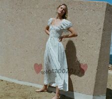 Women Summer Bluebells Puff Sleeve Long Fairy Dress 2023 new high quality