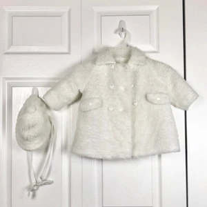 Bobby or Toddlers Vintage Hand Made Teddy Coat and Hat 0-6 months - Picture 1 of 11