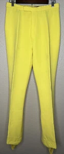 Vintage Aspen Skiwear Hose Schnee Large Damen hellgelb Fußriemen Steigbügel - Bild 1 von 12