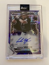 2021 Bowman Chrome X Andrew Vaughn Purple Auto X-Fractor /5 RC