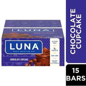 Luna Whole Nutrition Snack Bars Chocolate Cupcake  15 Ct, 1.69 oz (BB 02/25) - Picture 1 of 5