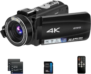 Videocamera 4K Videocamera Ultra HD Con Zoom Ottico 10X E Zoom Digitale 120X, Vi - Foto 1 di 12