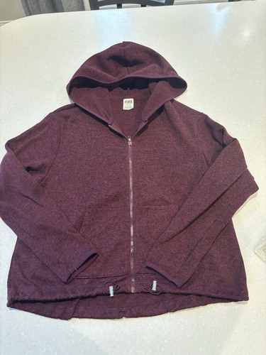 UNDERCOVER Felpa con cappuccio Victoria's Secret ROSA full zip donna taglia media rosso bordeaux