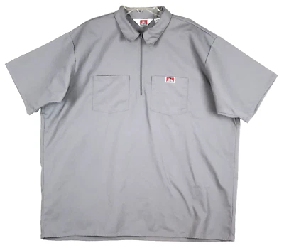Vintage Ben Davis 1/4 Zip Shirt Mens 3XL Gray Short Sleeve Mechanic Work USA - Image 1 of 4