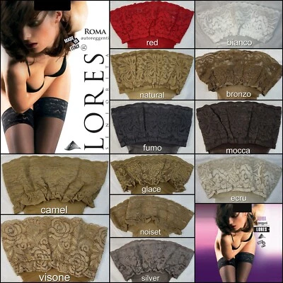 Lores Roma Clásico Encaje Delgado Mate Cómodas Medias sobre Silicona 15 Den Foto 1 de 4